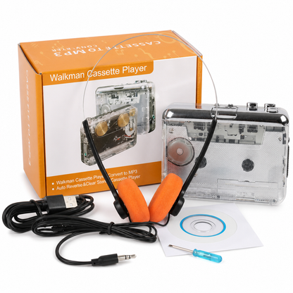 📼60% OFF NOW! 🔄 Transparent Cassette Player – Tape to MP3 Converter, Type-C & Hi-Fi Stereo – Nostalgia Meets Modern Tech 🎵
