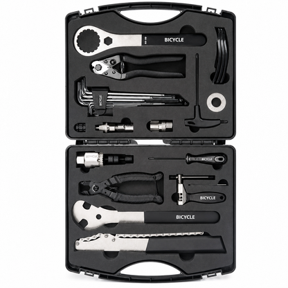 🔧 Bicycle Repair Tool Kit: Alloy Steel, Spoke Wrench, Chain & Bottom Bracket Tools
