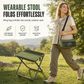Portable Folding Stool Backpack Lightweight Outdoor Camping Chair and Multipurpose Crossbody Handbag