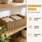 Woven Storage Basket with Wooden Handles