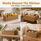 Woven Storage Basket with Wooden Handles