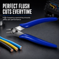 🔧 Precision Diagonal Pliers: Flush Cut, Spring-Loaded, Blackened Steel, Non-Slip Grip