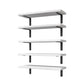 Wall Mounted Floating Wooden Shelves with Semicircular Iron Brackets for Bathroom Kitchen Spice Rack and Living Room Plant Display