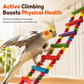 Parrot Toy Set with Swing Perch and Chewing Toys for Bird Cage Decoration and Boredom Relief