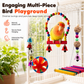 Parrot Toy Set with Swing Perch and Chewing Toys for Bird Cage Decoration and Boredom Relief