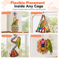 Parrot Toy Set with Swing Perch and Chewing Toys for Bird Cage Decoration and Boredom Relief
