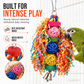 Parrot Toy Set with Swing Perch and Chewing Toys for Bird Cage Decoration and Boredom Relief