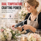 Cordless Hot Melt Glue Gun Set with 2000mAh Rechargeable Battery and Copper Nozzle Includes 10 Glue Sticks for DIY Crafts and Home Use
