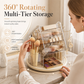 Transparent Plastic Rotating Makeup Organizer