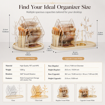 Transparent Plastic Rotating Makeup Organizer