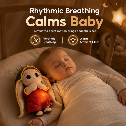 Soothing Breathing Otter Plush Toy Baby Sleep Companion Stuffed Animal with Moving Ears