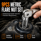 🔥50% OFF🔧9-Piece Flare Nut Socket Set – Slotted Oxygen Sensor & Diesel Injector Line Sockets, The Workshop Kit That Makes Awkward Auto Repairs Easier 🛠️