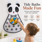 Cartoon Animal Bath Toy Organizer Mesh Storage Bag with Suction Cups for Kids Bathroom