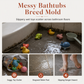 Cartoon Animal Bath Toy Organizer Mesh Storage Bag with Suction Cups for Kids Bathroom