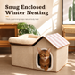 Foldable Cat Bed Warm Winter Pet House All Season Cat Villa