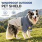 Waterproof Dog Raincoat Colorblock Pet Outdoor with Dirtproof Leg Protection