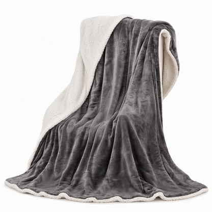 ⏳Limited-time 50% off⏰Double Layer Thickened Flannel and Sherpa Fleece Throw Blanket♨️🛋️