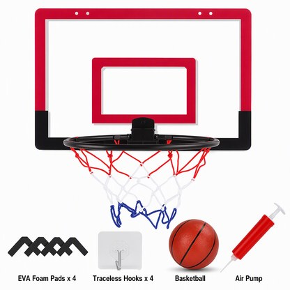 ⏳🔥LIMITED-TIME 50% OFF! ⏰No Drill Wall Mounted Folding Basketball Hoop Toy Set for Kids Indoor and Outdoor Play
