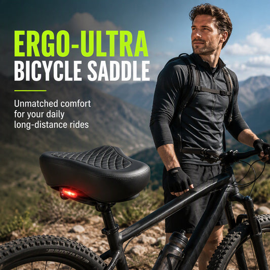 Oversized Waterproof Bicycle Saddle Thickened Ergonomic Bike Seat Cushion for Mountain Electric and Folding Bikes