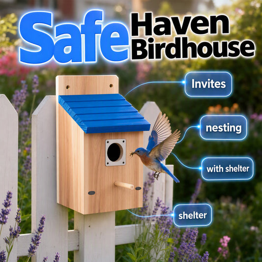 🔥Weatherproof Outdoor Wooden Birdhouse