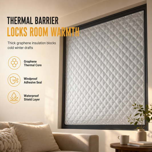 🍂Early Winter Special Price:£13.99!!!💥Graphene Thermal Insulated Window Curtain for Winter Windproofing