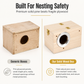✨50%OFF🐦Wooden Bird Nesting Box for Budgies Lovebirds and Small Birds
