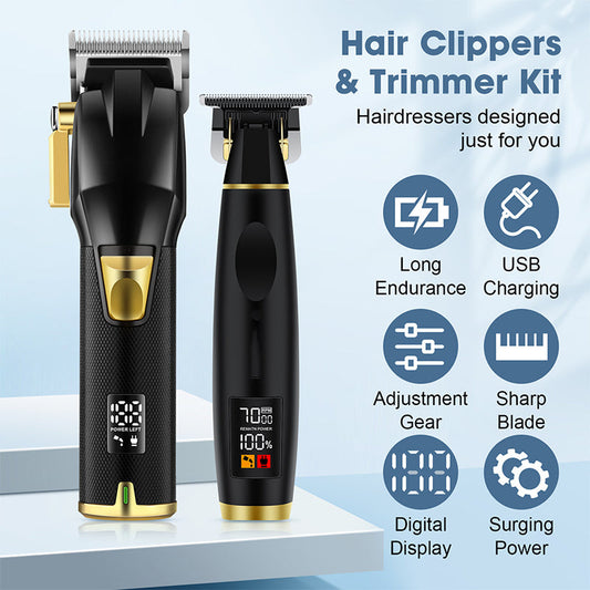 Cordless Hair Clipper & Trimmer Grooming Kit