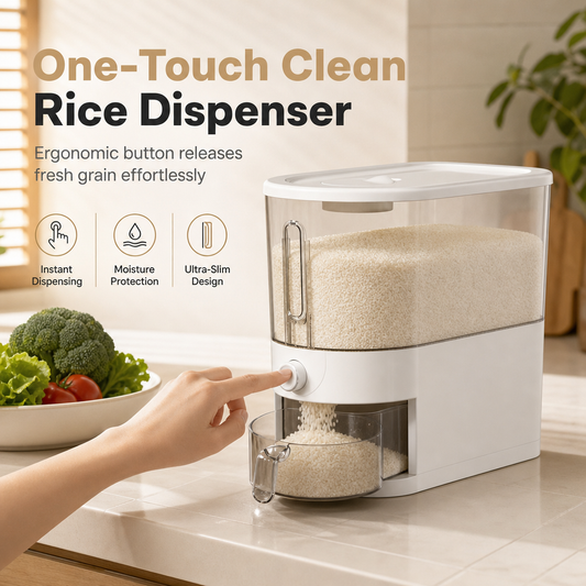 📢📢 50% OFF🍚Slim Rice Storage Container – Airtight, Moisture-Proof & Insect-Resistant Bin for Rice and Flour