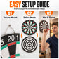 Double-Sided Dart Board with Steel Tip Darts