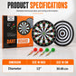 Double-Sided Dart Board with Steel Tip Darts