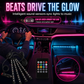 ⚡ 50% OFF NOW! 🔦Sound Activated 12 LED Car Interior Ambient Light RGB Multicolor Footwell Decorative Lamp