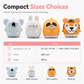 Portable Mini Animal White Noise Sound Machine with Soothing Music and LED Night Light Rechargeable Sleep Aid Device