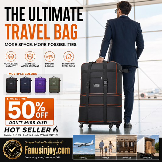 🔥Limited Time 50% Off！🧳Meet all your travel storage needs！Large Capacity Expandable Travel Duffel Bag